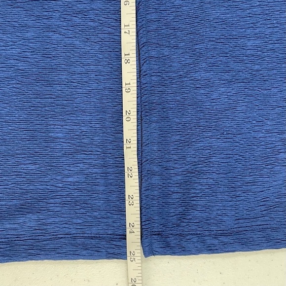 Alfred Dunner Royal Blue Ruched Lightweight Zip Up 3/4 Sleeve Pockets Jacket - Picture 8 of 10